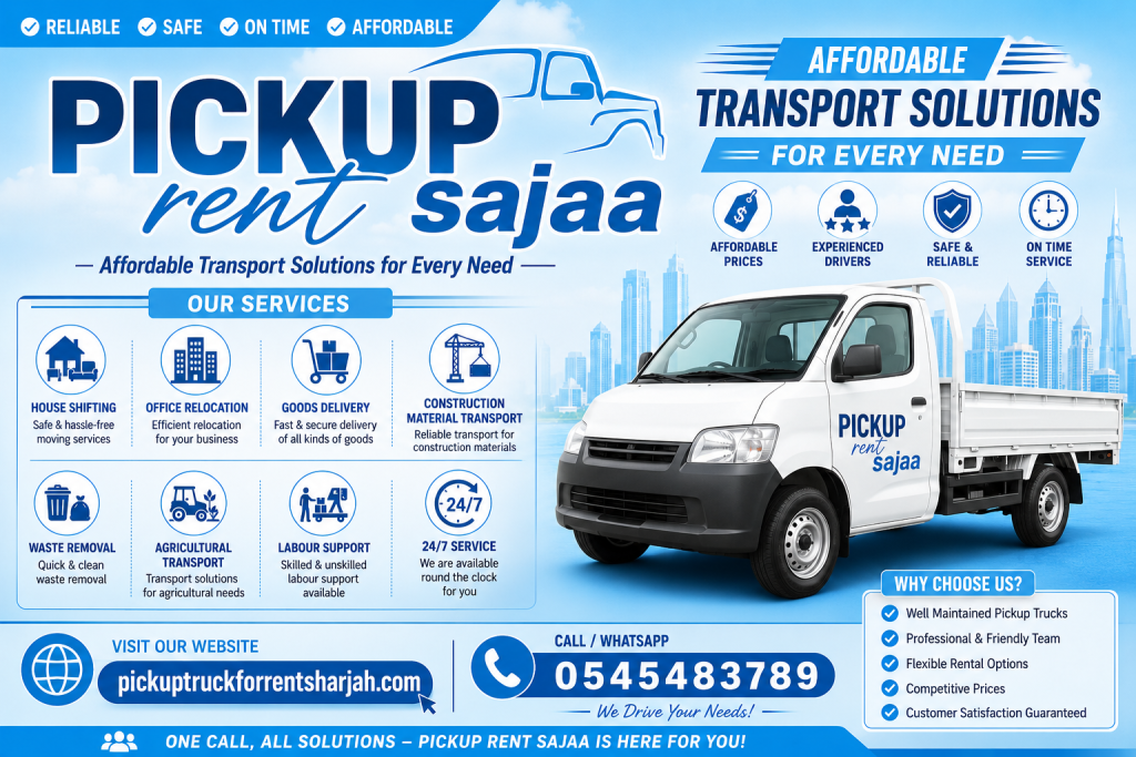 Pickup rent Sajaa