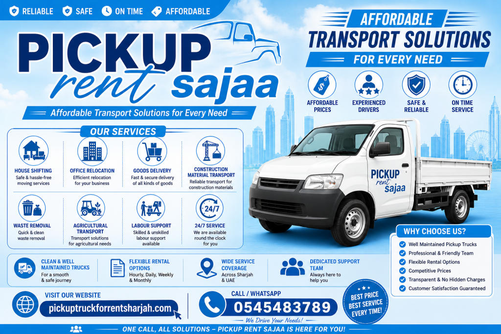 Pickup rent Sajaa